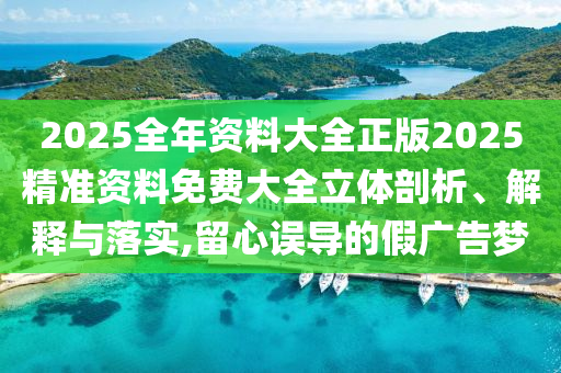 2025全年资料大全正版2025精准资料免费大全立体剖析、解释与落实,留心误导的假广告梦